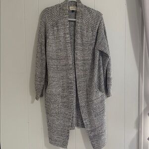 Universal Thread Heather Gray Open-Front Knit Cardigan
